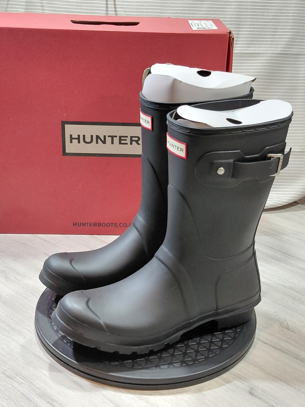 NEW Hunter Womens Black Original Short Waterproof Rain Boots SIZE 10
